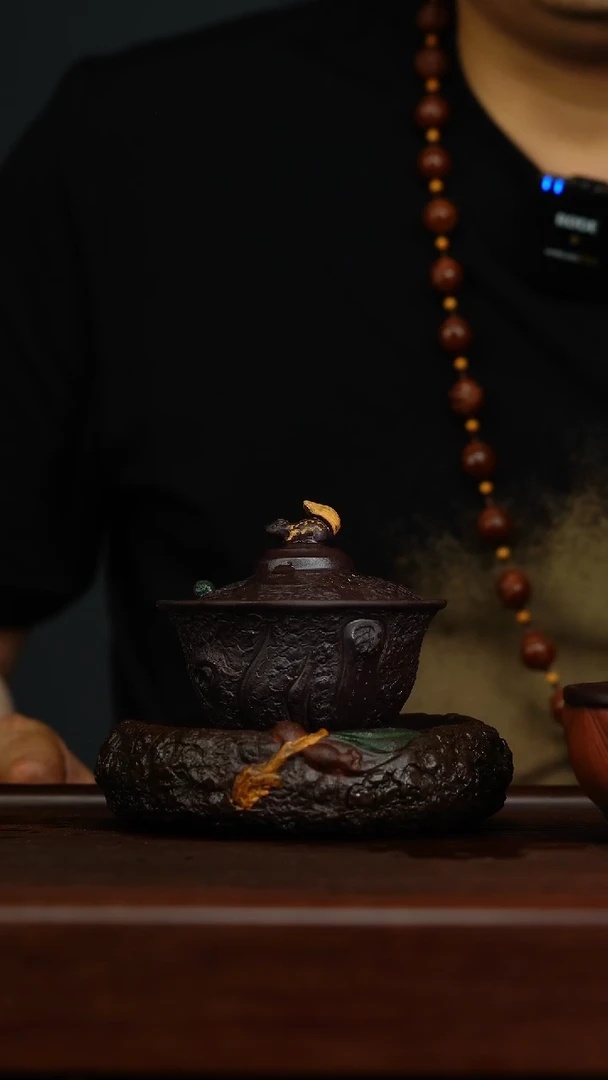 茶壶紫砂茶壶紫砂茶壶紫砂M11松桩盖碗