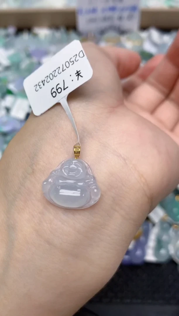 翡翠18K金镶嵌颈饰天然缅甸A货翡翠百元以上9元证书费自理