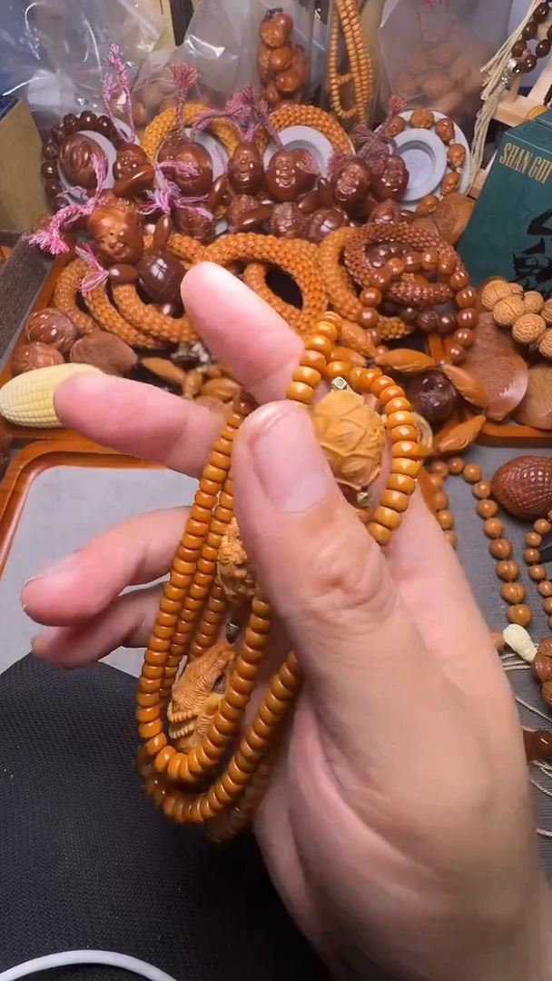 手串橄榄核开**狼九龙观音脖挂