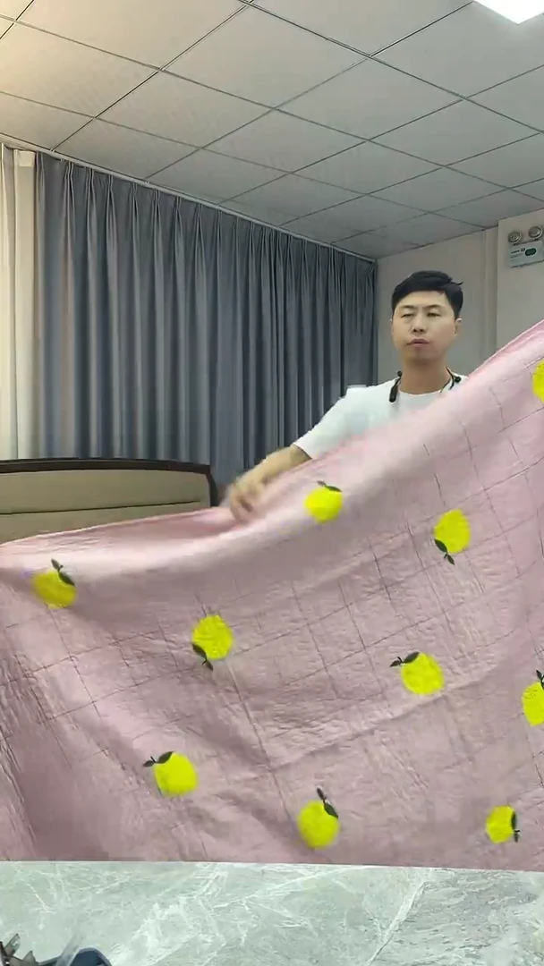 棉120cm*210cm 方格柠檬