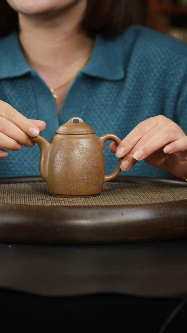 茶壶紫砂白麻子段泥 秦权 220cc左右