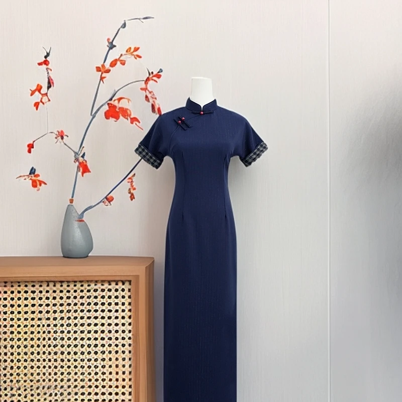 【久野】绫曦2025春夏新款气质优雅民国风少女旗袍裙