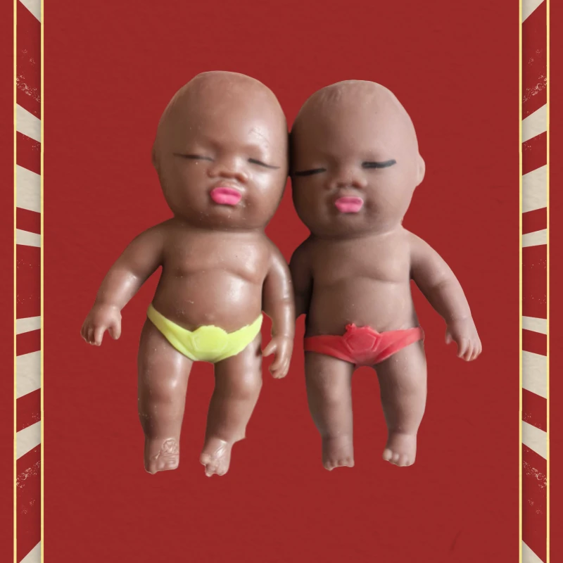 丑萌解压神器解闷捏捏乐小黑人学校小黑娃爆款黑娃娃搞怪揉捏玩具