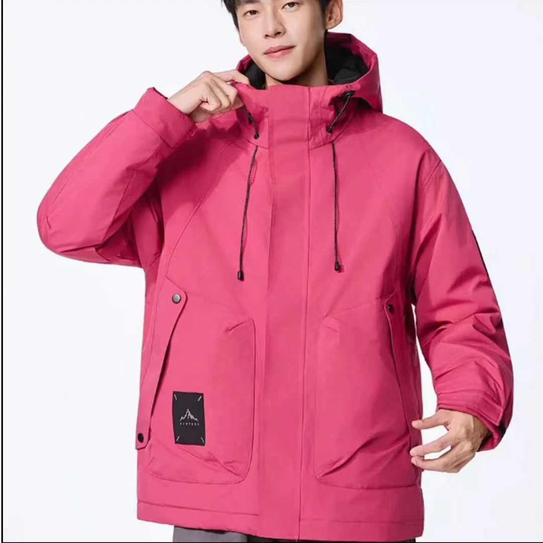 红色#5801#时尚冬季潮牌户外防寒保暖外套-非标