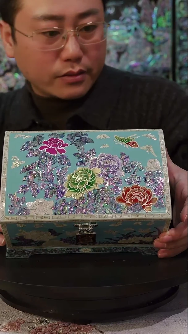 微瑕按扣扇贝底··弘贝雅螺钿漆器文化馆