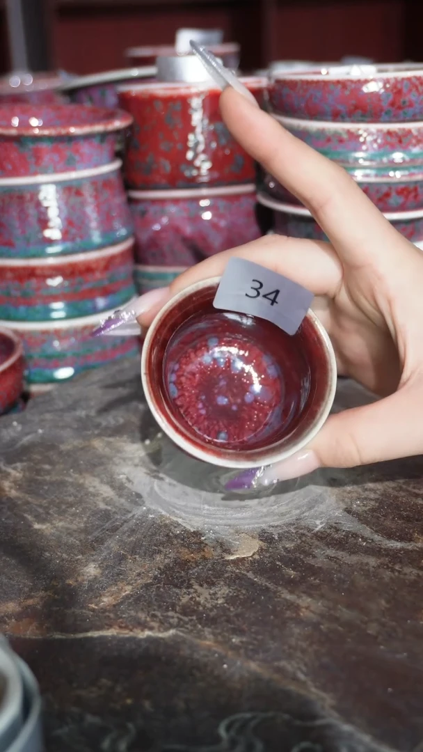 摆件陶精品窑变钧瓷茶器