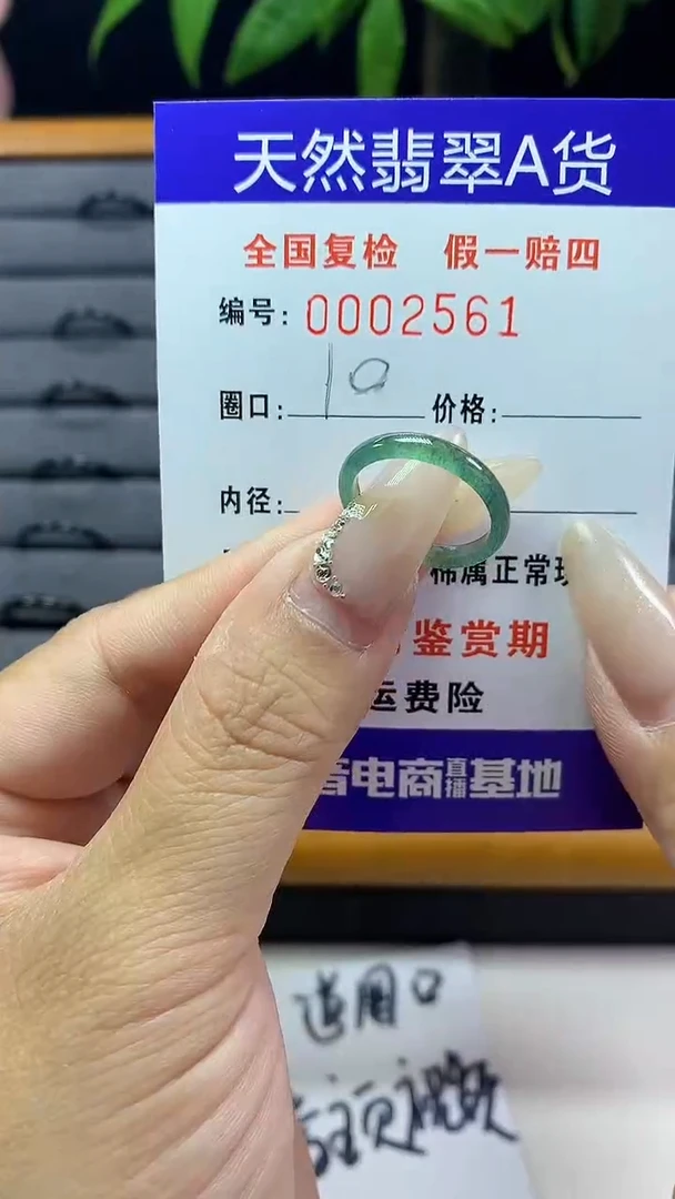 【闪购商品】翡翠戒圈未镶嵌天然翡翠A货2561