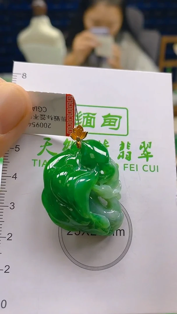颈饰18K金镶嵌翡翠新号开播 全场乱卖