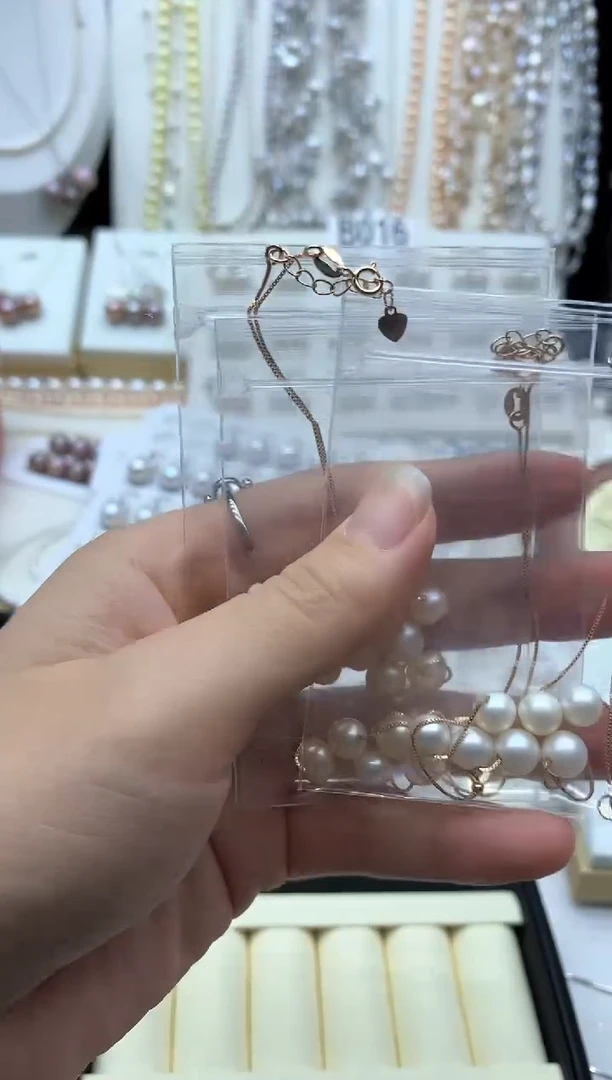 淡水珍珠银S925镶嵌颈饰多样性发其一颜色随机