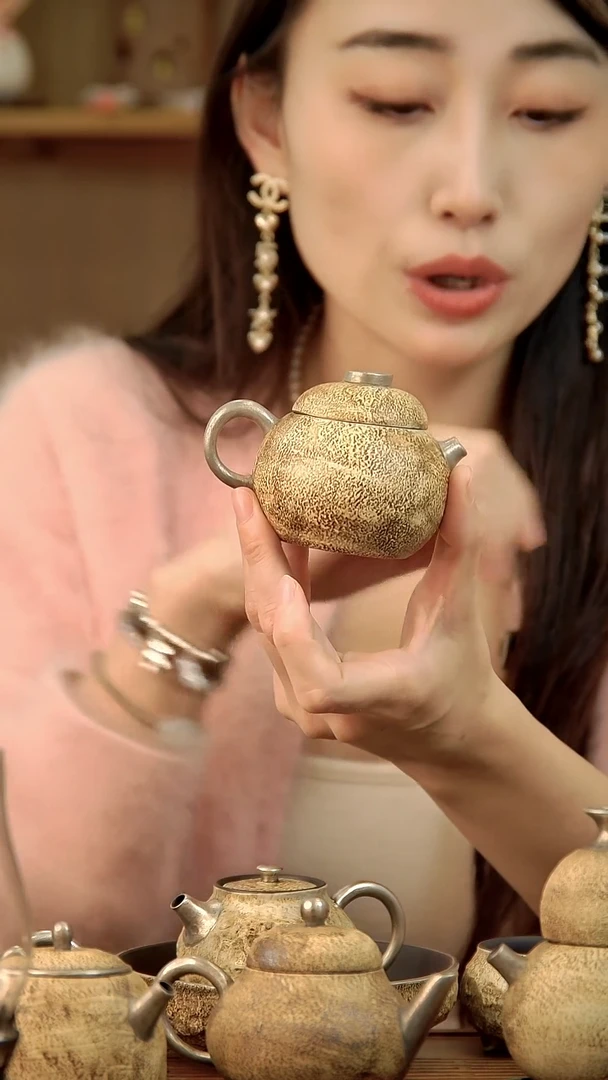 言野手作 粉引仿古小圆满壶