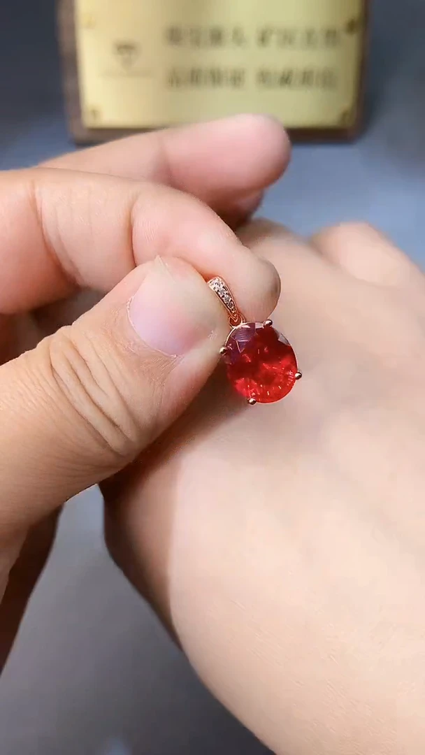 【闪购商品】红宝石颈饰银S925镶嵌354