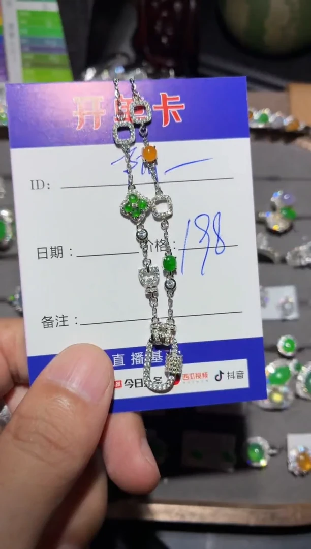 颈饰银S925镶嵌翡翠～*丽～阿丽
