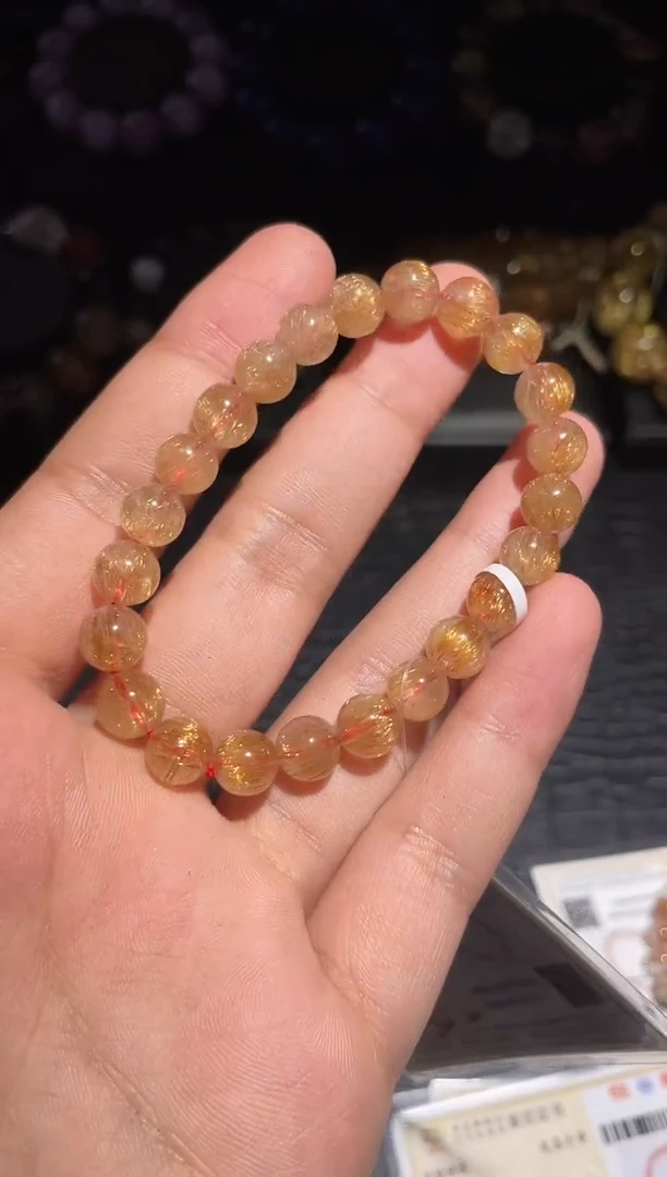 手链未镶嵌水晶发晶单圈A8（多样性发其一）