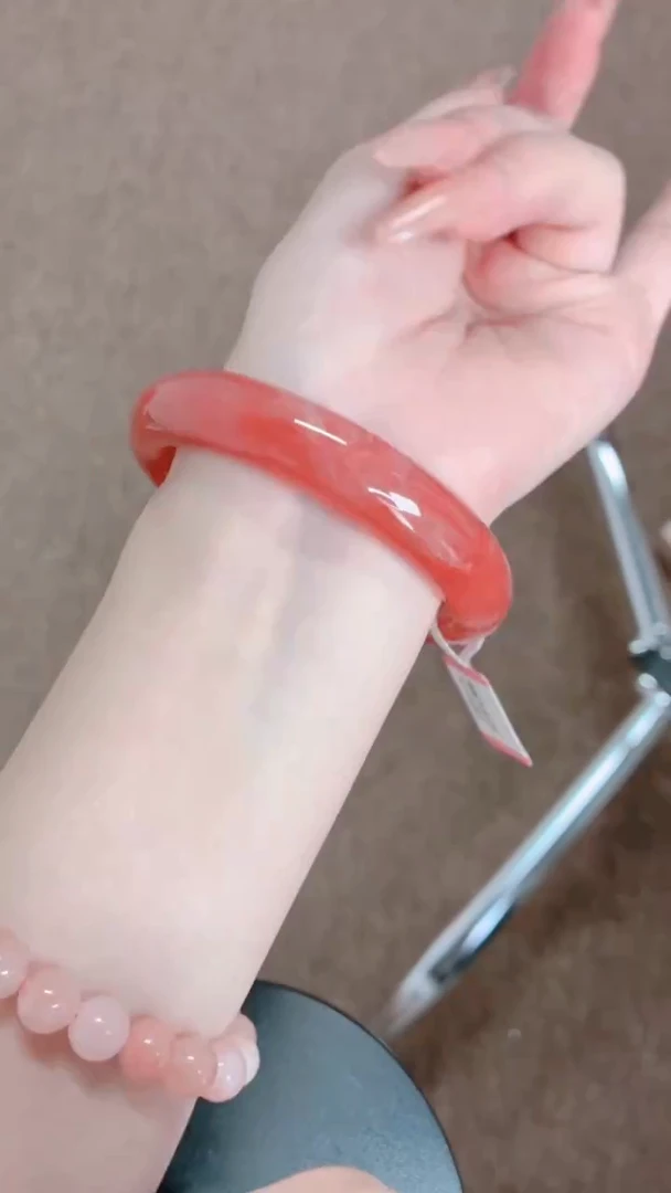 未镶嵌手镯石英质玉桃花酿44-圈口59-236