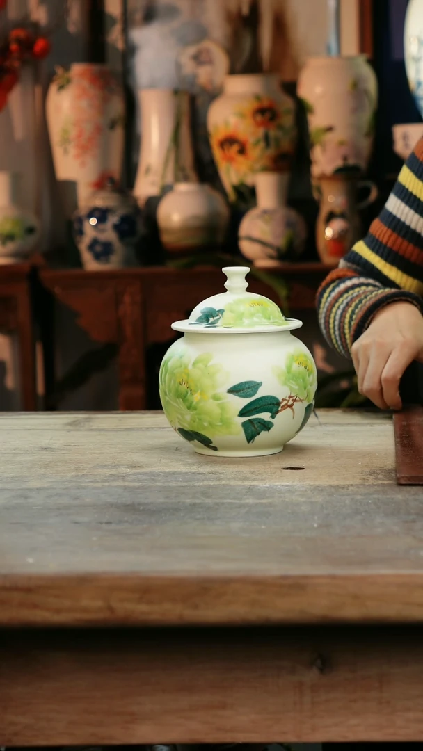 【闪购商品】瓷片景德镇纯手工釉下彩精品花瓶