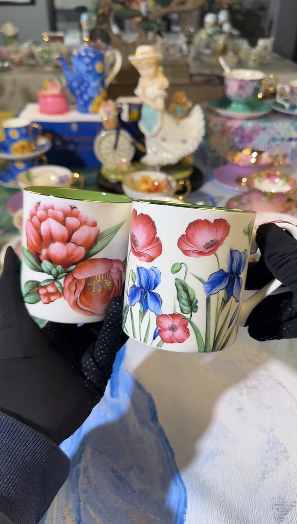 【闪购商品】瓷片浮力链接拍一发二 骨瓷+手绘描金