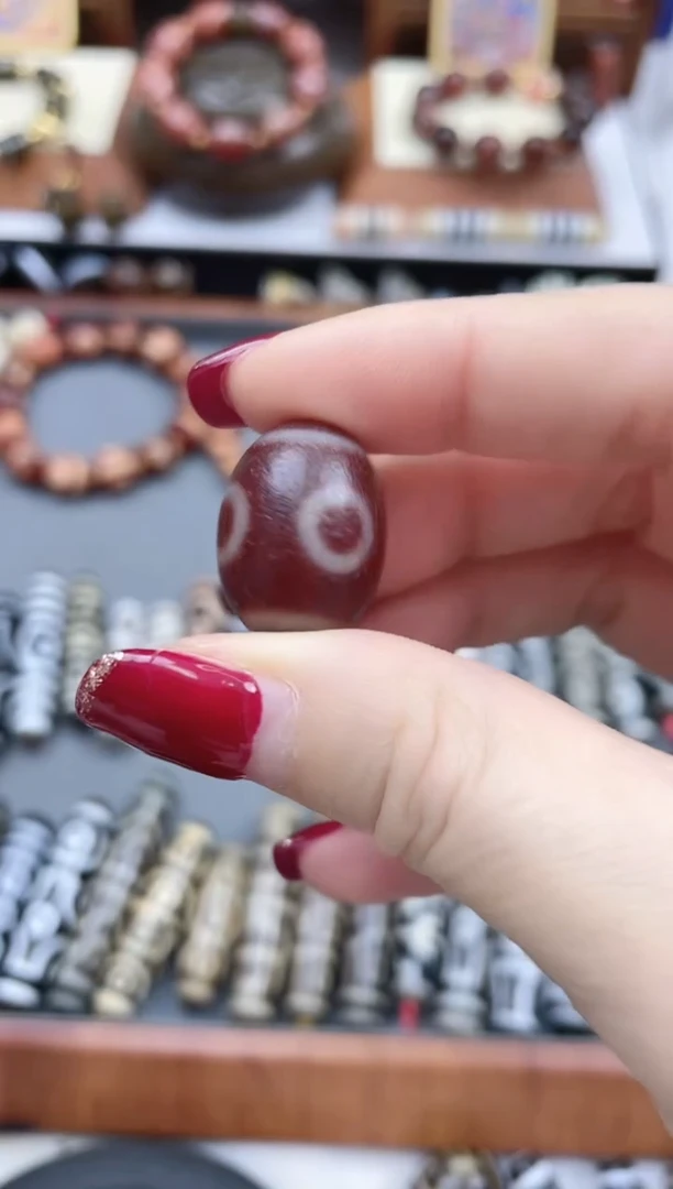 【闪购商品】玛瑙/玉髓珠珠未镶嵌红肉四眼