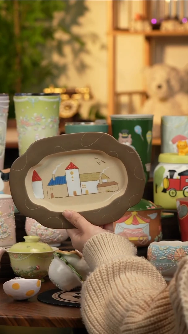 瓷片瓷A062景德镇原创手工陶瓷