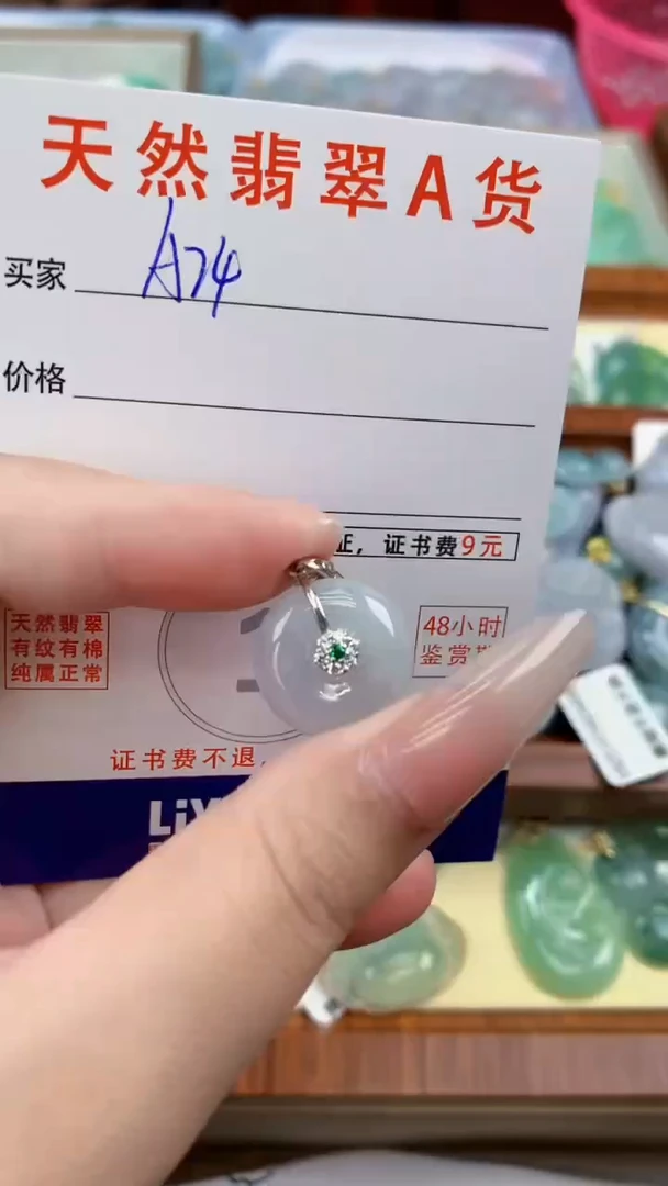 颈饰未镶嵌翡翠天然A货翡翠挂件