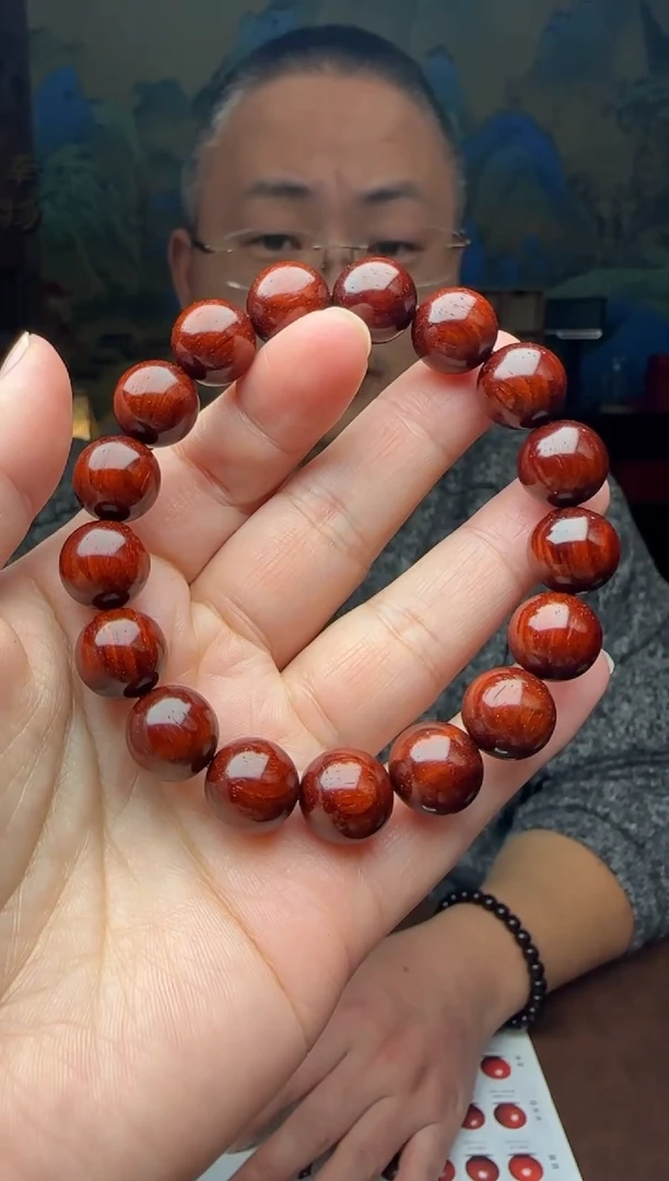 手串/手链小叶紫檀1.2*17颗4.5星原汁原味泥料