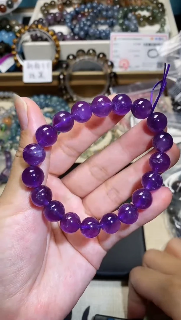 水晶手串未镶嵌乌拉圭紫水