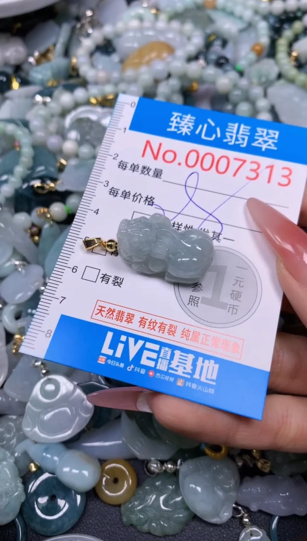 【闪购商品】翡翠颈饰未镶嵌含绳0007313