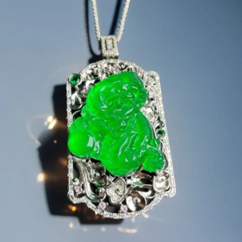 ｛高端甄选}DSJ11 绿色龙牌毛衣链