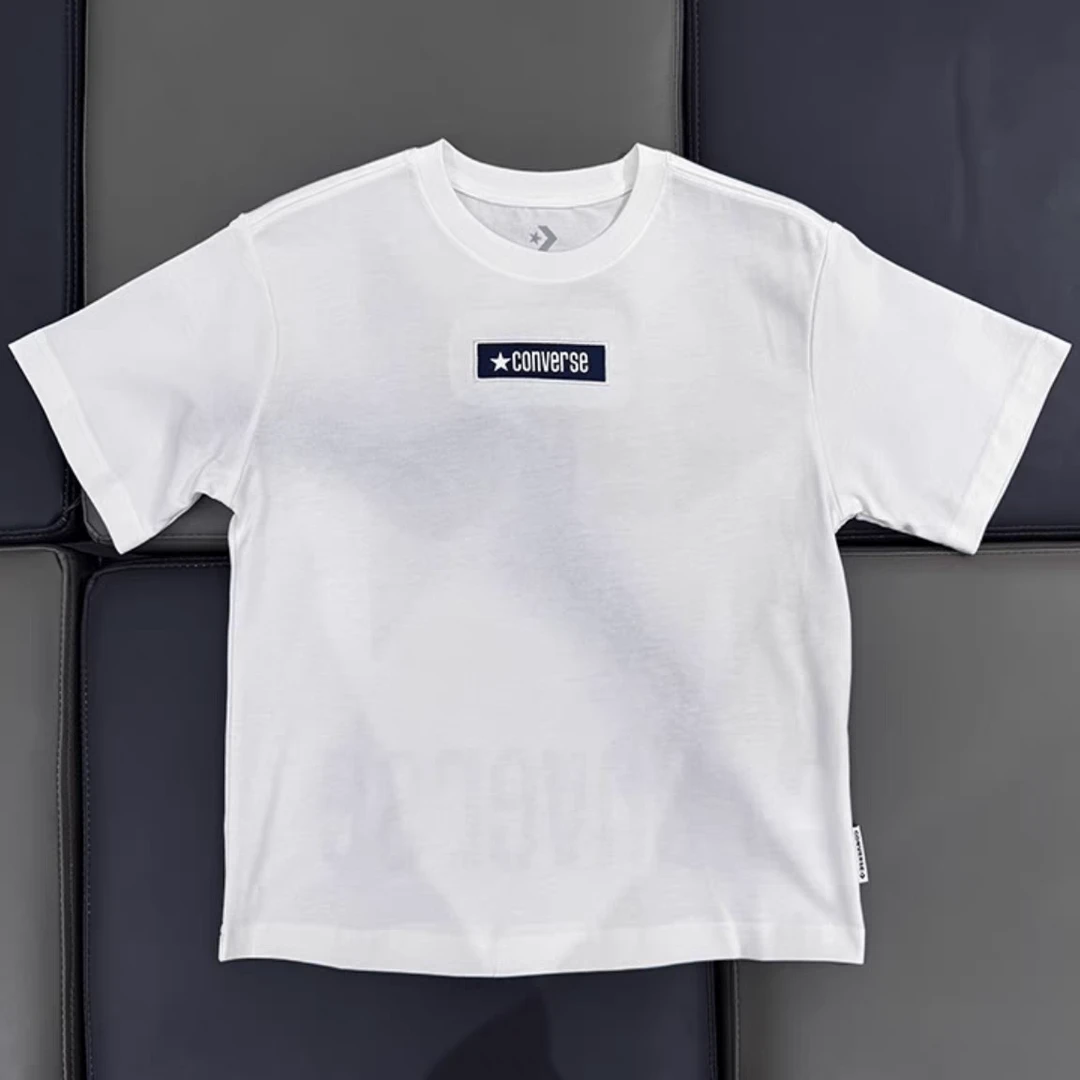 Converse匡威儿童夏季白色短袖舒适休闲时尚百搭短袖T恤CV2522219