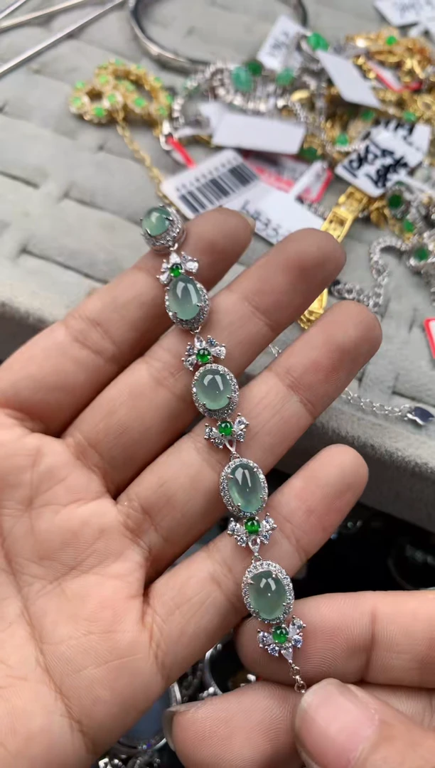 银S925镶嵌戒指翡翠11              3