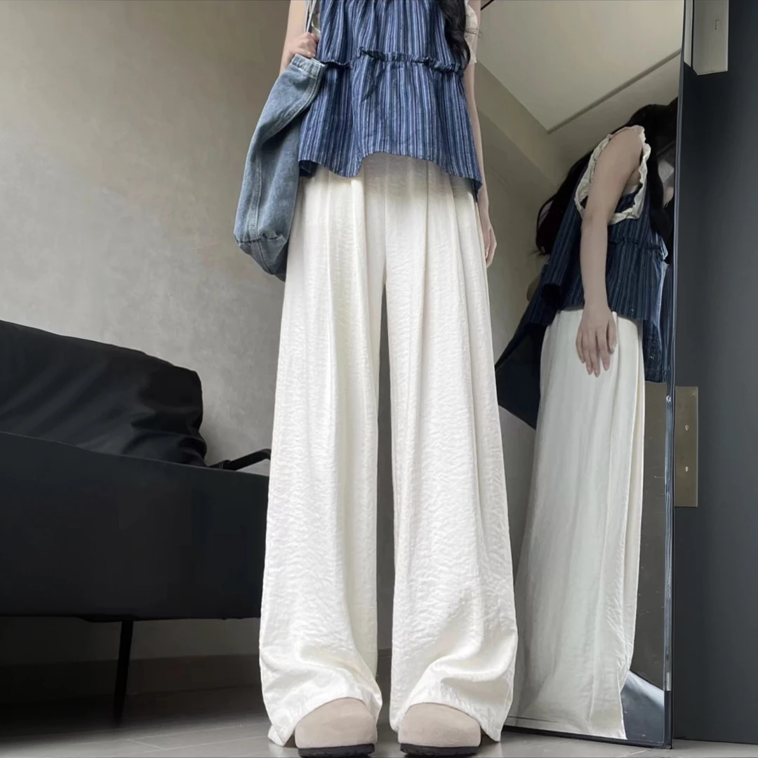 慵懒奶芙山本裤女款早春季2025年新款高腰显瘦垂感百搭直筒休闲裤