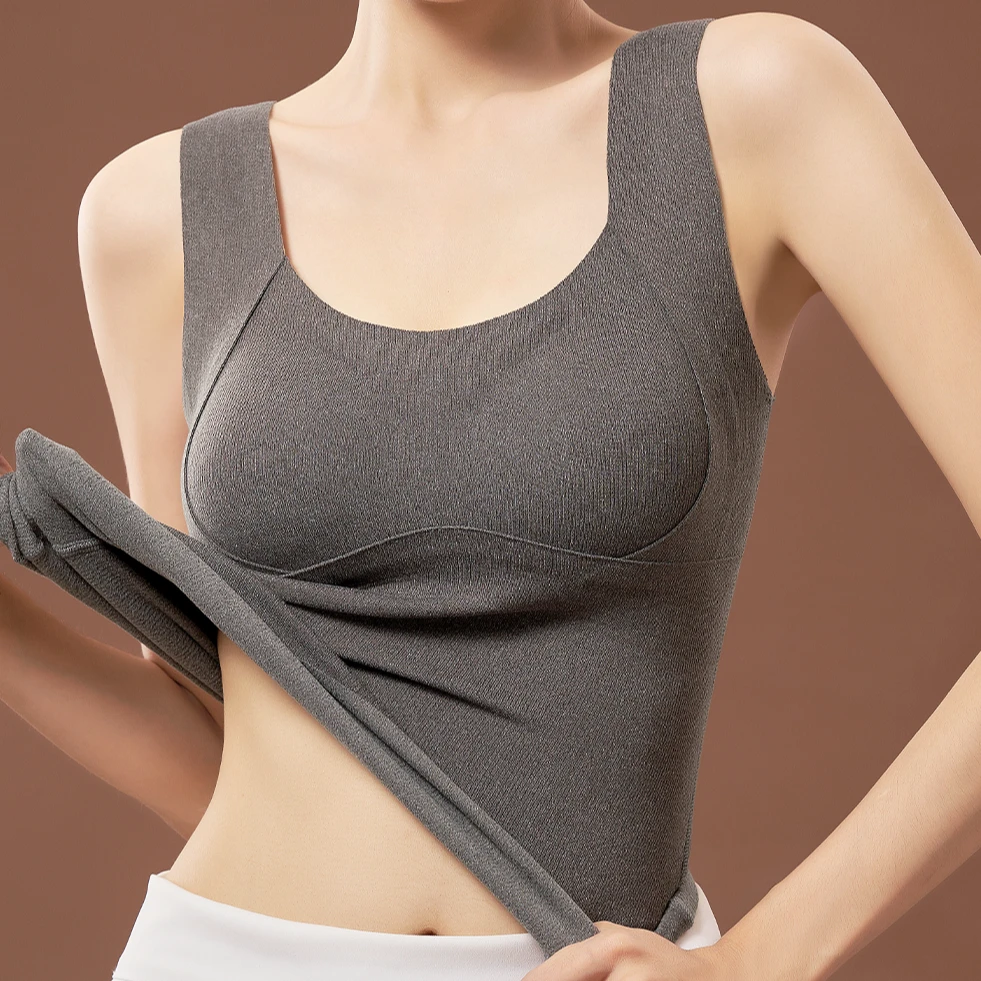 836保暖背心立体无痕贴合固定杯发热背心保暖神器塑身秋冬