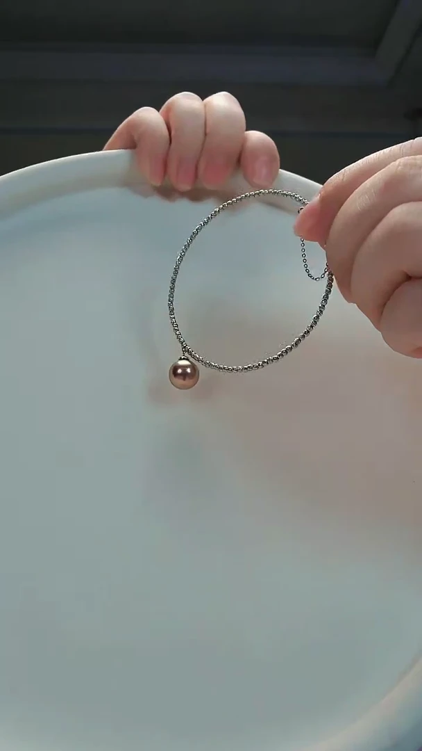 【闪购商品】淡水珍珠手链银S925镶嵌爱迪生手镯