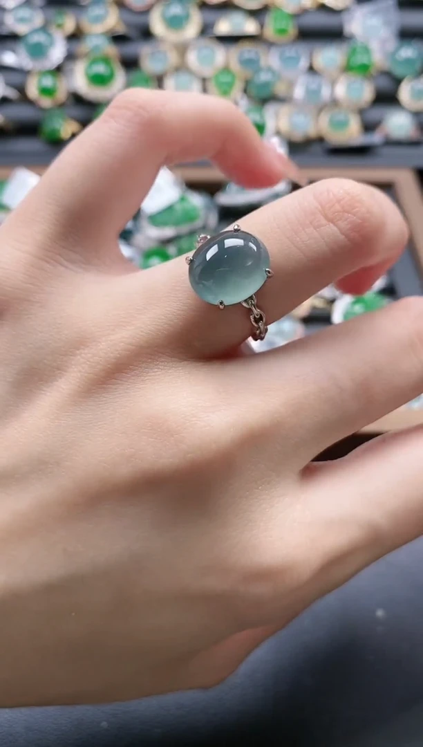 【闪购商品】翡翠戒指银S925镶嵌51151