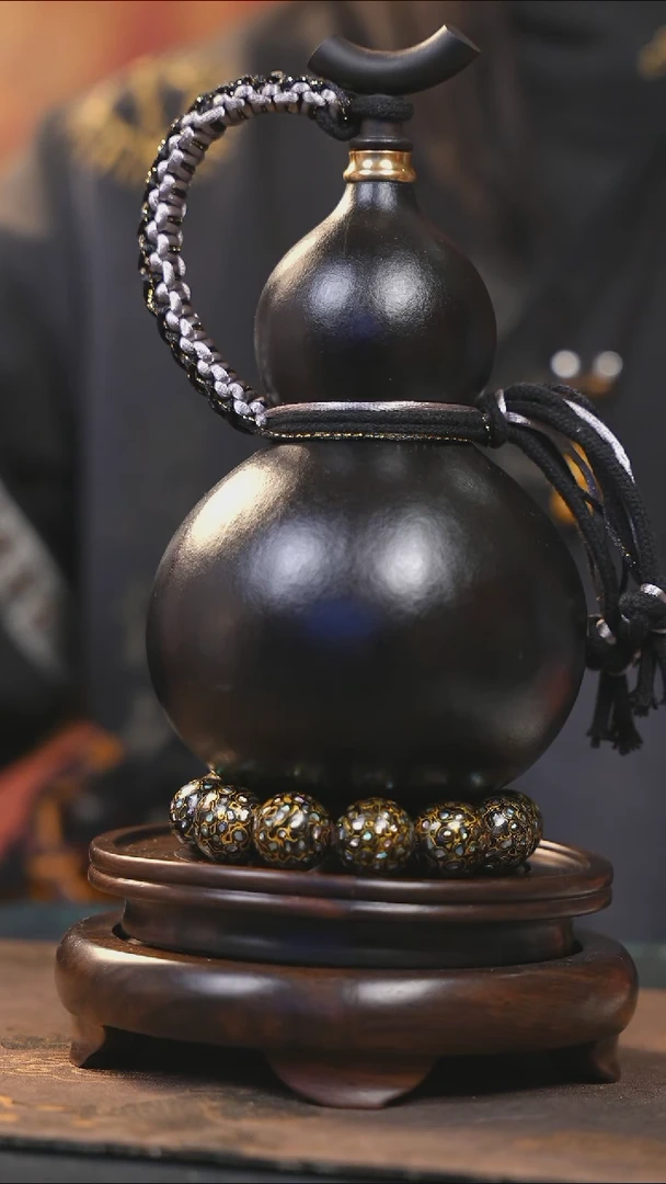 【闪购商品】YQ285大漆酒葫芦不包手串及旋转底座