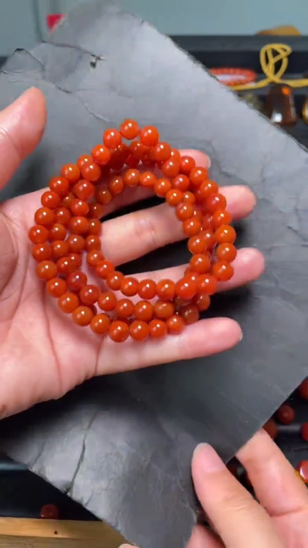 未镶嵌69南红玛瑙多圈