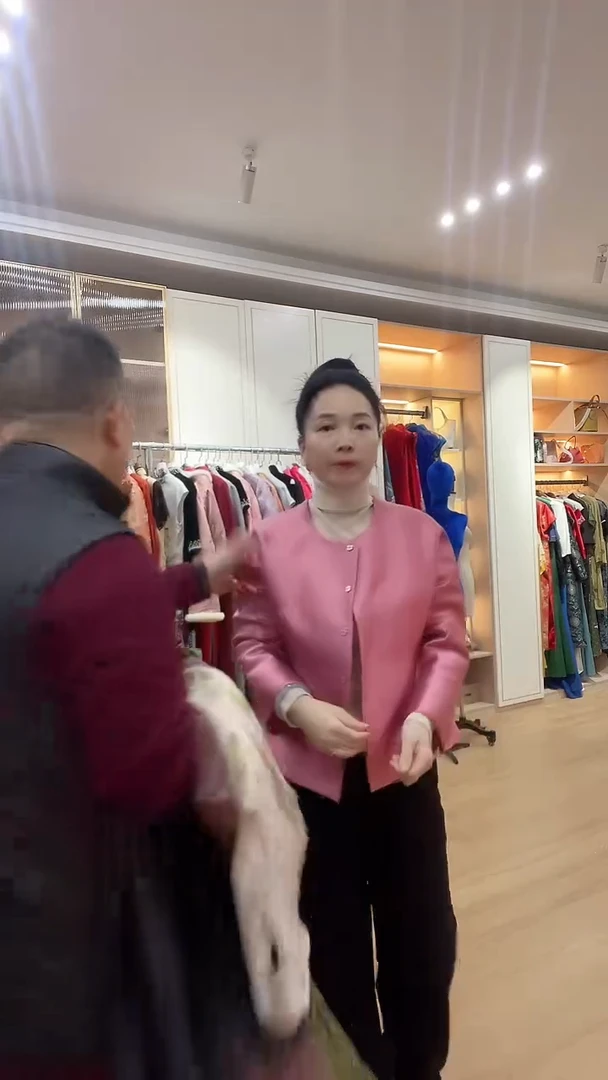 【孤品默认微瑕】玫粉色中式修身外套2XL时装料