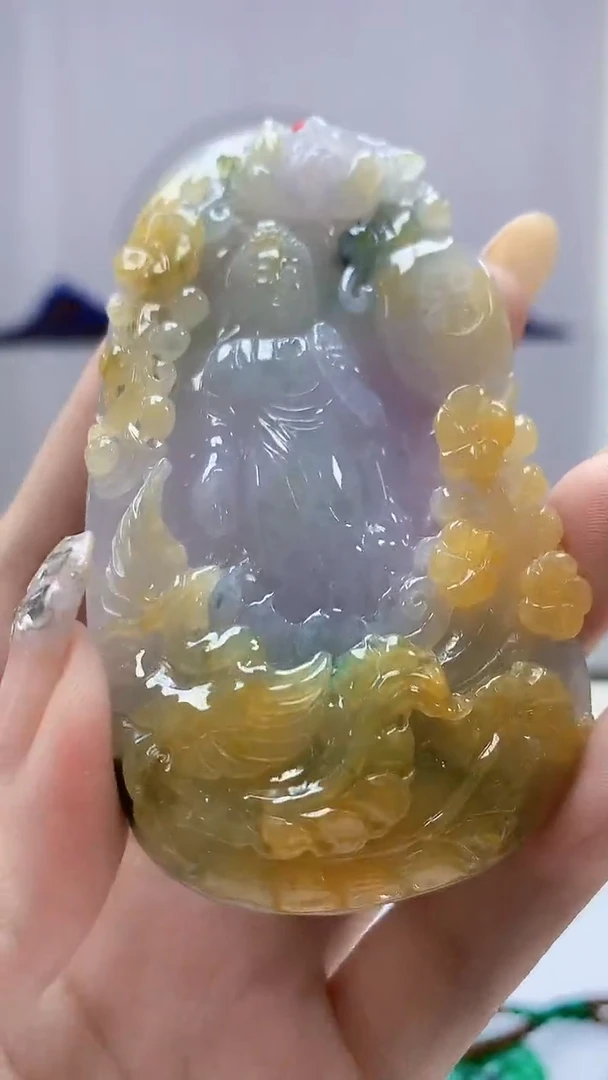 定制翡翠未镶嵌4852DD-毛货挂件赠珠链104