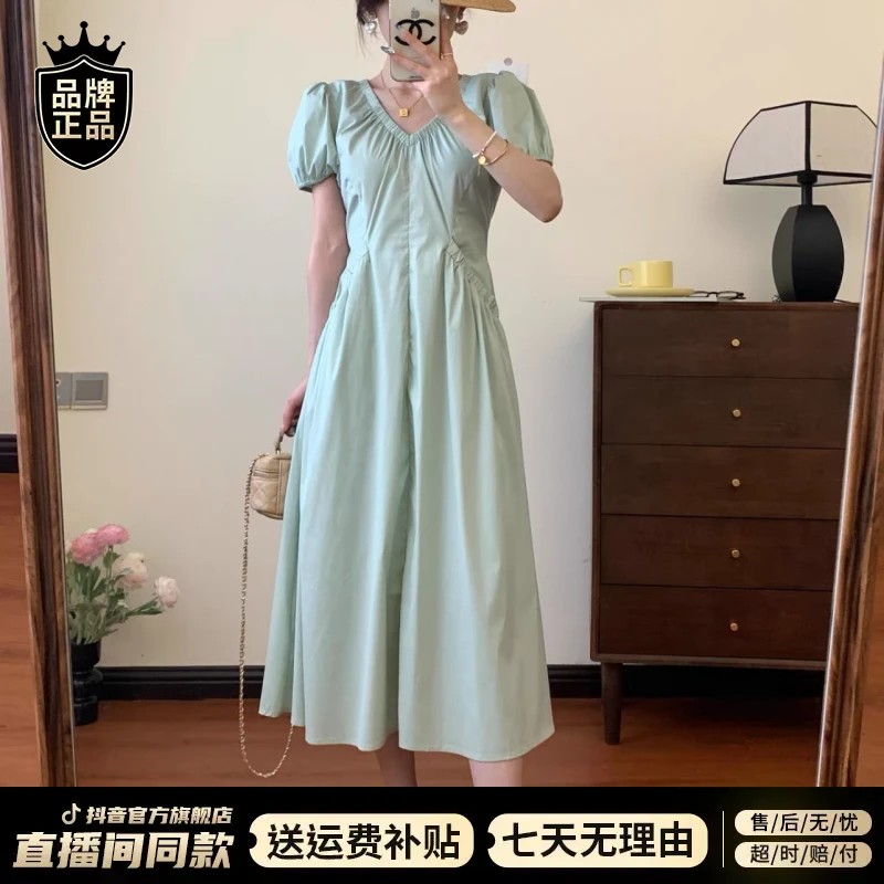 夏天轻奢洋气出街衣服高贵系连衣裙子女爆款2025夏新款高级感长裙