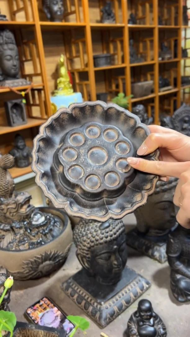 陶土【火山泥】莲蓬壶承