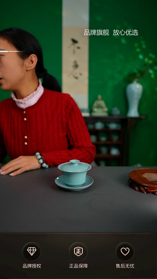 【闪购商品】一级仿古小马蹄盖碗