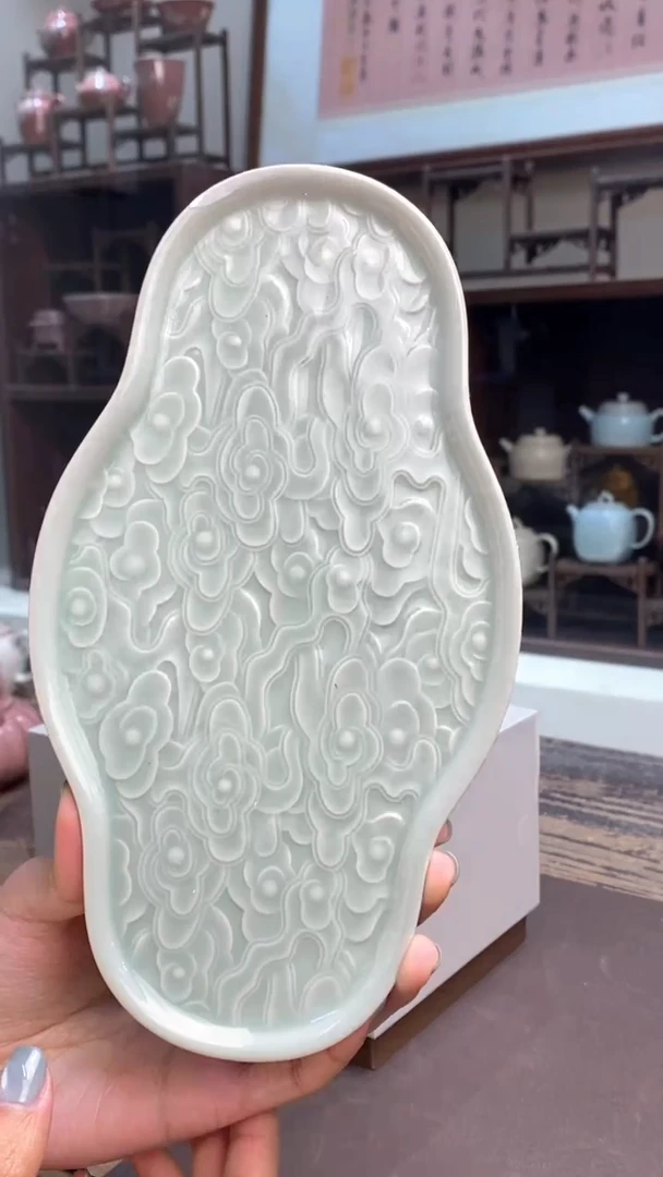 【闪购商品】永福里蕉月色海棠祥云壶承