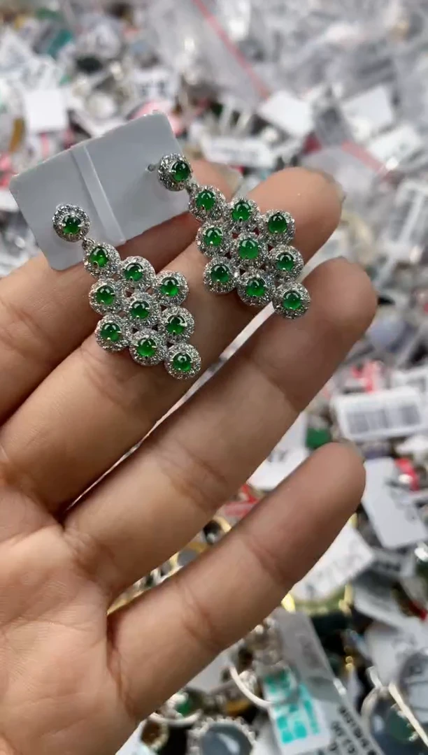 银S925镶嵌戒指翡翠999----10