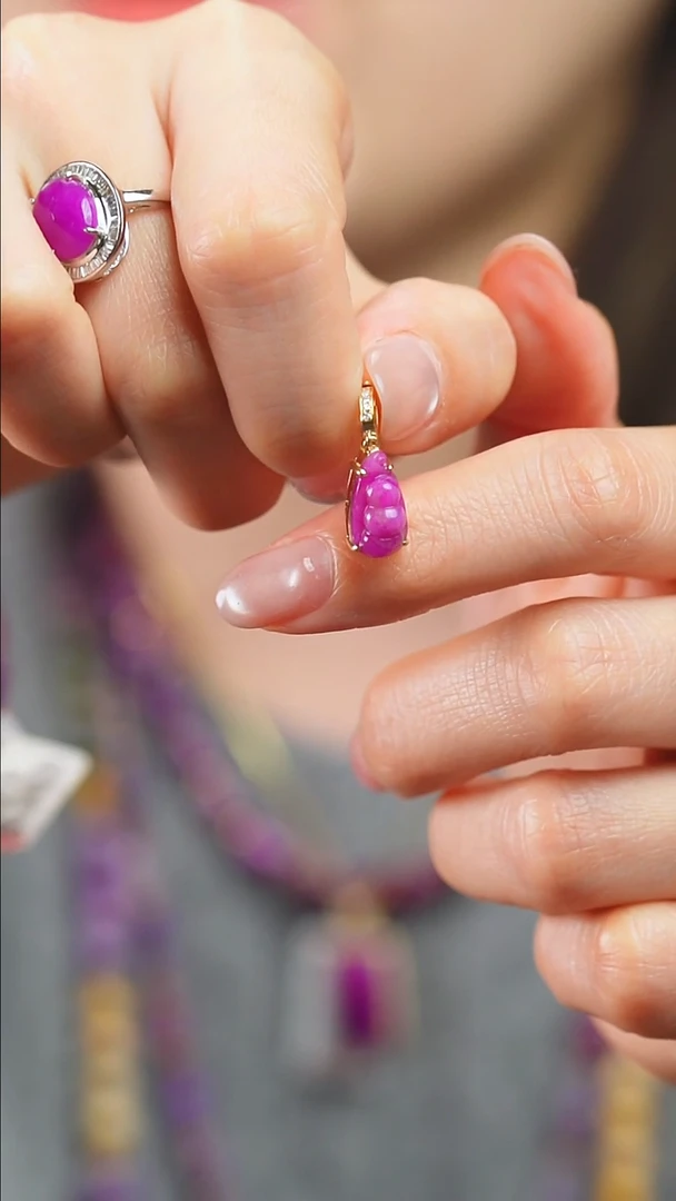 苏纪石（舒俱来）18K金镶嵌吊坠(不含链)3