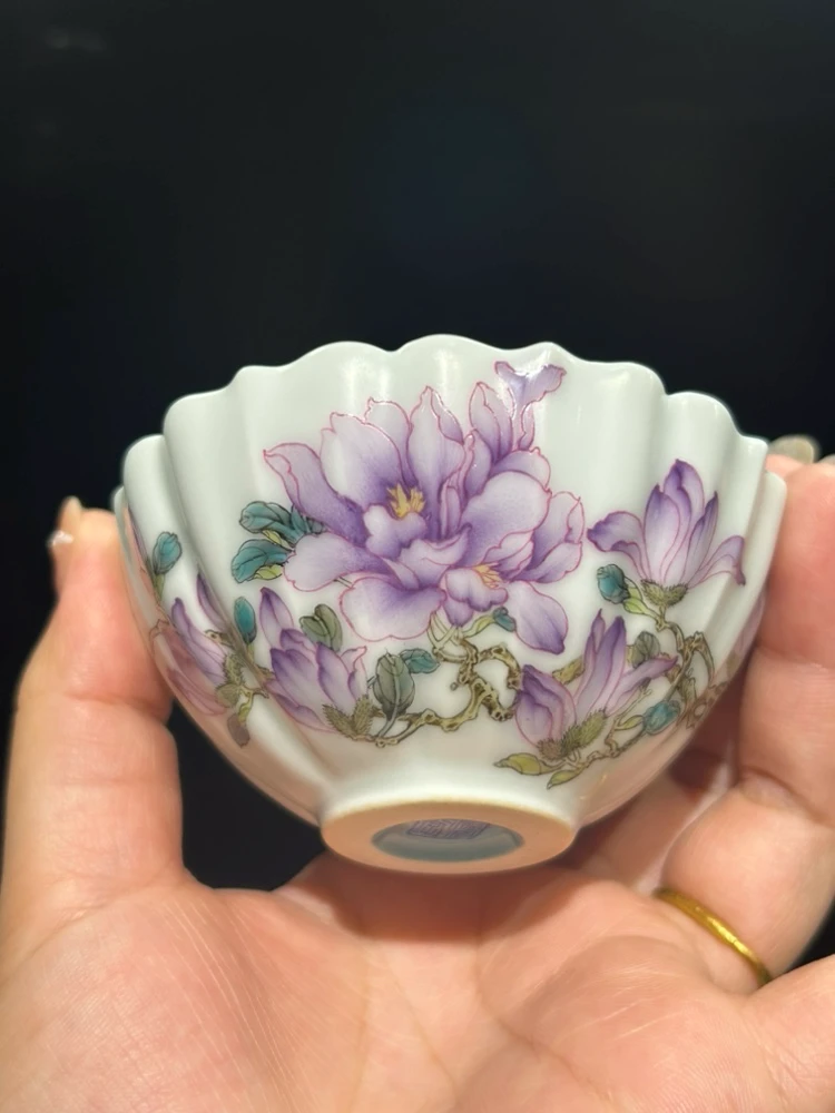 【溢珍堂】玉兰花瓣杯 瓷器茶周边茶具