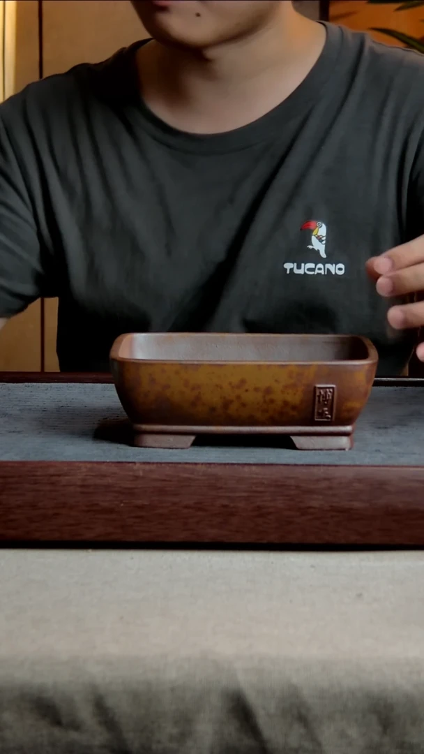 紫砂花盆17.5*13*5内径尺寸