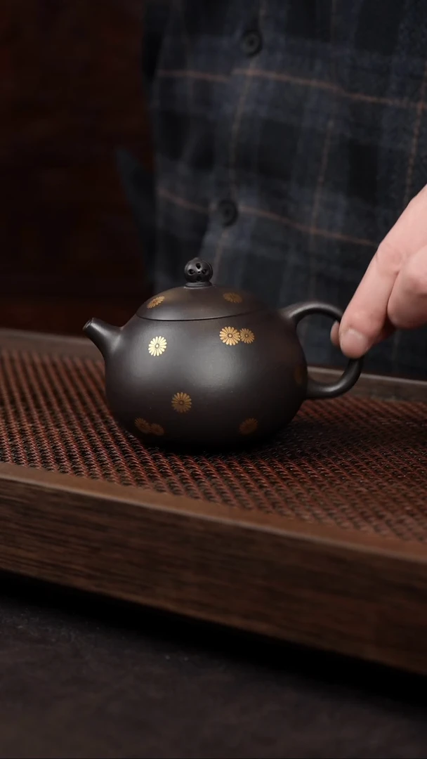【闪购商品】紫砂茶壶黑料洒金豆蔻西施