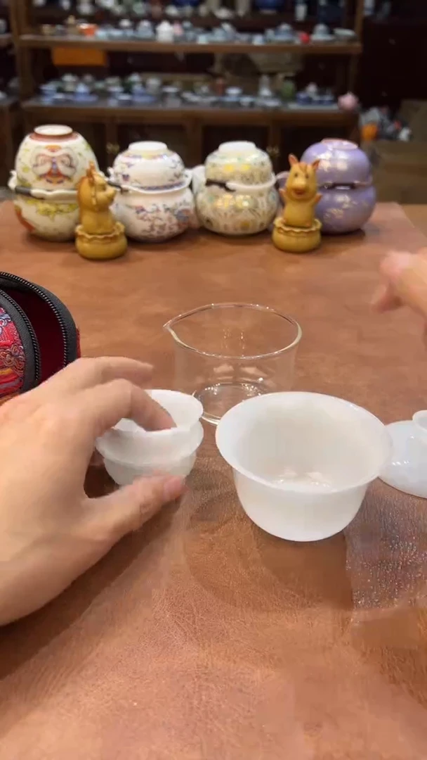 真的很便宜会开片的旅行茶具