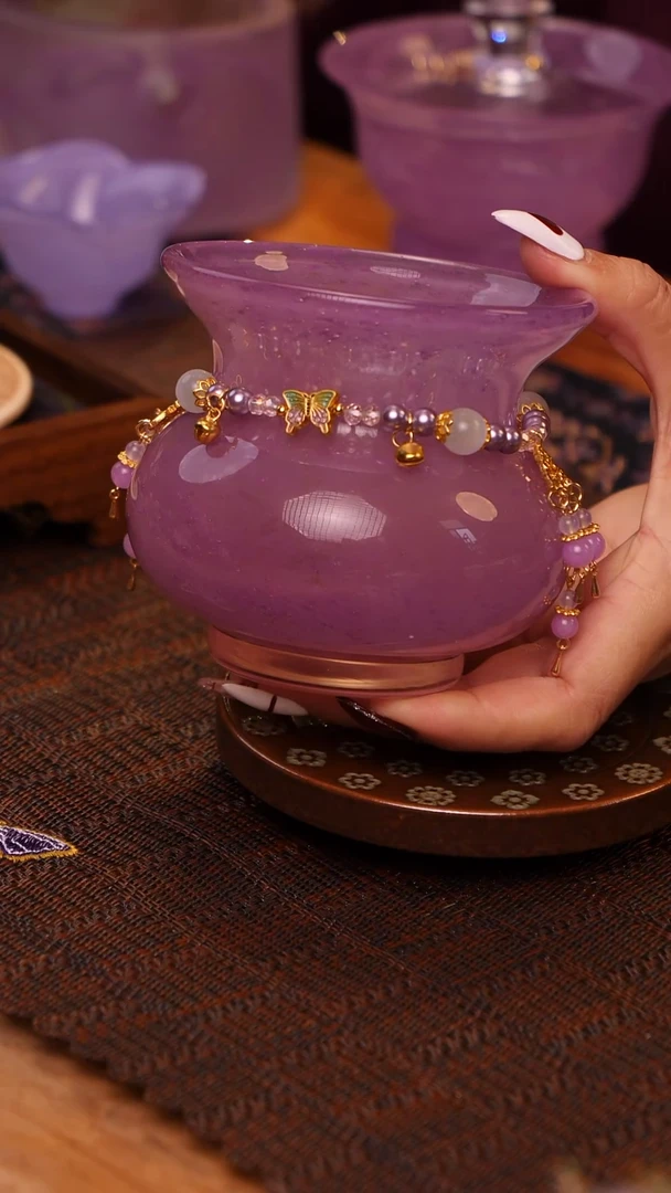 【闪购商品】茶空间紫琉璃建水带提溜