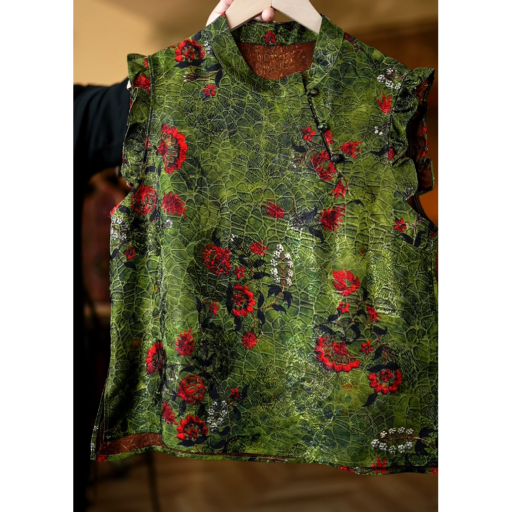 花瓣《非遗美学》1500新中式国风盘扣减龄时尚百搭上衣