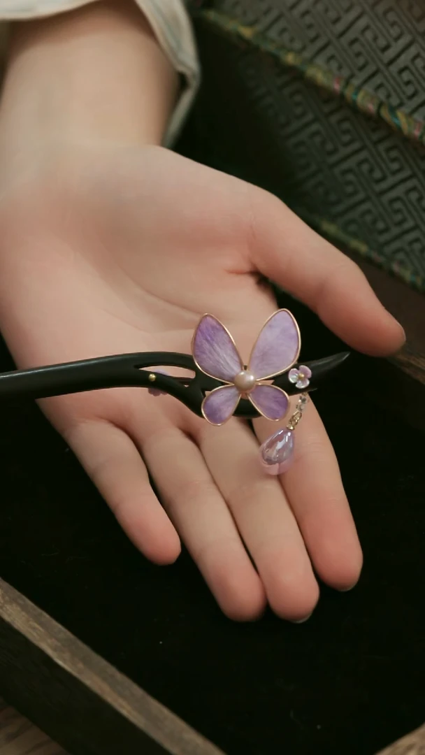 刺绣湘传礼纯手工发簪